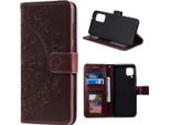 Custodia Per Samsung Galaxy A42 5G Custodia Del Telefono Cellulare Flip Cover Cover Protettiva Mandala Rosegold