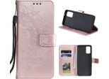 Custodia Per Samsung Galaxy M31S Custodia Del Telefono Cellulare Flip Cover Custodia Protettiva Mandala Oro Rosa