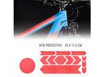 Adesivo Di Protezione Del Telaio Della Bicicletta Rosso Neon