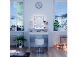 Vicco Tavolo Da Toeletta Ania, 80 Cm Con Illuminazione Led E Sgabello, Bianco