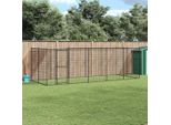 Vidaxl Cuccia Per Cani Con Tetto 12,1 M² In Acciaio