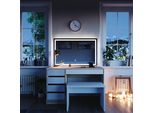 Vicco Tavolo Da Toeletta Sherry, 120 Cm Con Specchio Led E Sgabello, Bianco/Sonoma/Sonoma