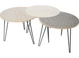 Set Di 3 Tavoli Bassi Grigi Home Deco Factory