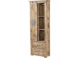 MASSIVMOEBEL24 | Railway #284 Armadio In Legno Di Mango - Laccato / Sbiancato 70X35X195