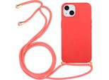 Custodia Per Apple Iphone 14 Custodia Del Telefono Cellulare Custodia In Silicone Custodia Del Telefono Cellulare A Catena Cover Band Red