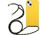 Custodia Per Apple Iphone 14 Plus Custodia Del Telefono Cellulare Custodia In Silicone Telefono Cellulare Catena Cinturino Giallo