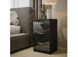 Vicco Comodini Camera Da Letto Irma, 37.6 X 66 Cm, Nero Lucido