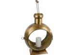 Lanterna Oro Antico Vetro Metallo Decorazione Berend 33X23X46Cm Umore