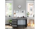 Vicco Tavolo Da Toeletta Sherry, 120 Cm, Grigio Lucido