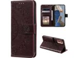 Custodia Per Samsung Galaxy A54 5G Cellulare Cover Flip Case Custodia Mandala Brown