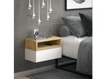 Vicco Comodino Camera Da Letto Urbano, 45 X 28 Cm, Quercia Dorata/Bianco