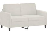 Vidaxl Divano A 2 Posti Crema 120 Cm In Velluto