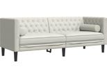 Vidaxl Divano Chesterfield Con Imbottiture 3 Posti In Velluto Crema
