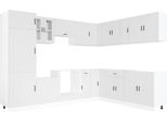 Vidaxl Set Di Armadietti Da Cucina Da 14 Pezzi In Legno Bianco Porto