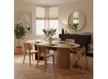 Tavolo Da Pranzo Con Piano In Mdf Impiallacciato In Rovere - Oviala Naya