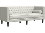 Vidaxl Divano Chesterfield Con Imbottiture 2 Posti In Velluto Crema