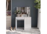 Vicco Tavolo Da Toeletta Sherry, 89.8 Cm 3 Parti, Bianco/Bianco Lucido