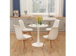 Vicco Tavolo Da Pranzo Carl, 70 X 70 Cm, Bianco