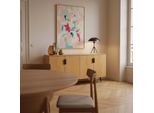 Credenza Moderna A 4 Ante 160 Cm Legno Chiaro - Oviala Rony
