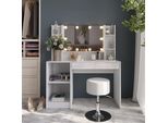 Vicco Tavolo Da Toeletta Sherry, 119.8 Cm 6 Parti, Bianco/Bianco Lucido
