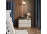 Vicco Comodino Camera Da Letto Linette, 66 X 48.6 Cm Con 2 Cassetti, Cachemire/Oro