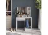 Vicco Tavolo Da Toeletta Sherry, 89.8 Cm 3 Parti, Bianco/Bianco Lucido