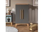 Vitalispa Armadio Per Bambini Malia, 70 X 120 Cm, Grigio/Artisan