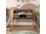 Vitalispa Scrivania Malia, 97 X 51 Cm Con 2 Cassetti, Grigio/Artisan/Grigio