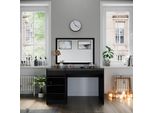 Vicco Tavolo Da Toilette Sherry, 120 Cm Senza Specchio, Nero/Oro/Oro