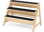 Letto Da Giardino Rialzato In Legno A 3 Livelli Con Mensola E Ganci