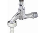 Js Auslaufventil Mit Schlauchver. Steckschl.-Ot,3/4",Poliert Chrom"
