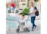 Triciclo Per Bambini 4 In 1 Con Maniglia Per Genitori, Verde