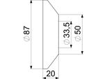 Js Rosette Fuer Frost-Tec 2810 Dn15,Poliert Verchromt