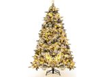Albero Di Natale Artificiale Da 180 Cm Con Neve E 250 Luci Led