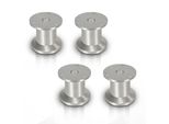 Swanew 4X Piedini Per Mobili Piedini In Alluminio Diametro 40 Mm Altezza 60 Mm Argento Altezza Regolabile