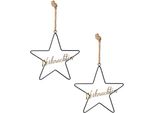 DekohäNger Creativ Deco "Weihnachtsdeko", Gold (Goldfarben), B:30Cm H:33Cm T:0,5Cm, Metall, DekohäNger, Mit Glitzerschriftzug