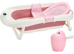 Jiubiaz Vasca Da Bagno Per Bambini Vasca Da Bagno Da Viaggio Ergonomica Pieghevole Con Termometro