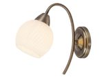 Lampada Da Parete Classica Con Paralume In Vetro E14 Marrone Antico Evangeline 7118 Rabalux