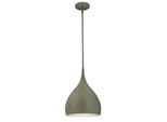 Lampada A Sospensione A Forma Di Goccia Grigio Opaco E Argento Con 1 Sorgente Luminosa