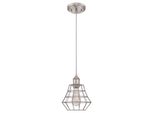 Lampada A Sospensione Nathan In Nichel Spazzolato Con 1 Sorgente Luminosa