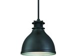 Lampada A Sospensione Industriale Vintage In Metallo Gun Metal Con 1 Sorgente Luminosa