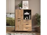Vicco Armadio Da Ingresso Amber, 100 X 142 Cm, Quercia Wotan