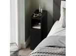 Vicco Comodino Camera Da Letto Enton, 20 X 59.5 Cm Con 1 Porta, Nero