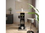Vicco Tavolo Bar Con Sgabelli Repose, 75 X 75 Cm Con 2 Sgabelli Da Bar, Antracite/Quercia Dorata