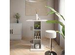 Vicco Tavolo Bar Con Sgabelli Repose, 75 X 75 Cm Con 2 Sgabelli Da Bar, Bianco