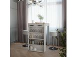 Vicco Tavolo Bar Con Sgabelli Repose, 67 X 100 Cm Con 2 Sgabelli Da Bar, Bianco/Sonoma/Bianco