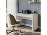Vicco Scrivania Annabelle, 110 X 50 Cm Con 2 Cassetti, Bianco Lucido/Bianco