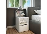 Vicco Comodino Ruben, 40 X 82.2 Cm Con Cassetto, Bianco