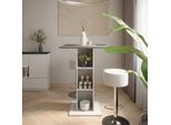 Vicco Tavolo Bar Con Sgabelli Repose, 75 X 75 Cm Con 2 Sgabelli Da Bar, Bianco/Antracite/Bianco