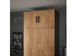 Vicco Modulo Aggiuntivo Ingo, 80 X 40 Cm Con 2 Porte, Antracite/Quercia Dorata